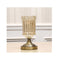 2Pcs 25Cm Transparent Glass Flower Vase With Metal Base Filler Vase