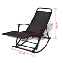 Fold-able Garden Rocking Chair - Black