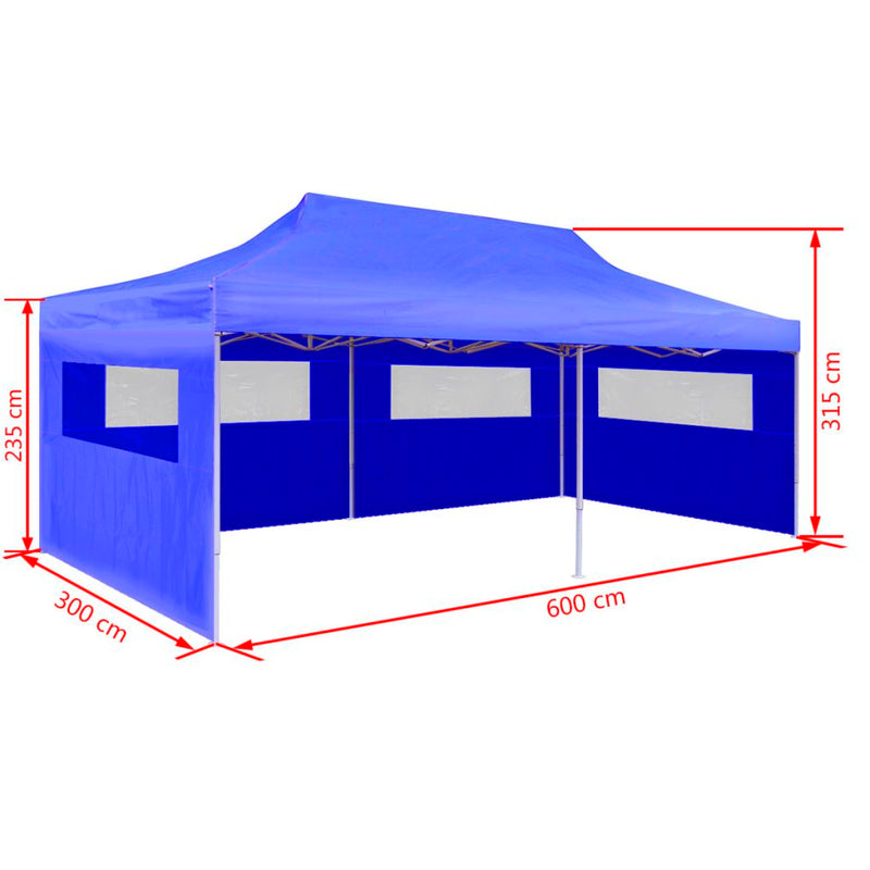 Fold-able Pop-up Party Tent 3 x 6 M - Blue
