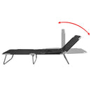 Fold-able Sun Lounger With Adjustable Backrest - Black