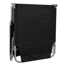Fold-able Sun Lounger With Adjustable Backrest - Black