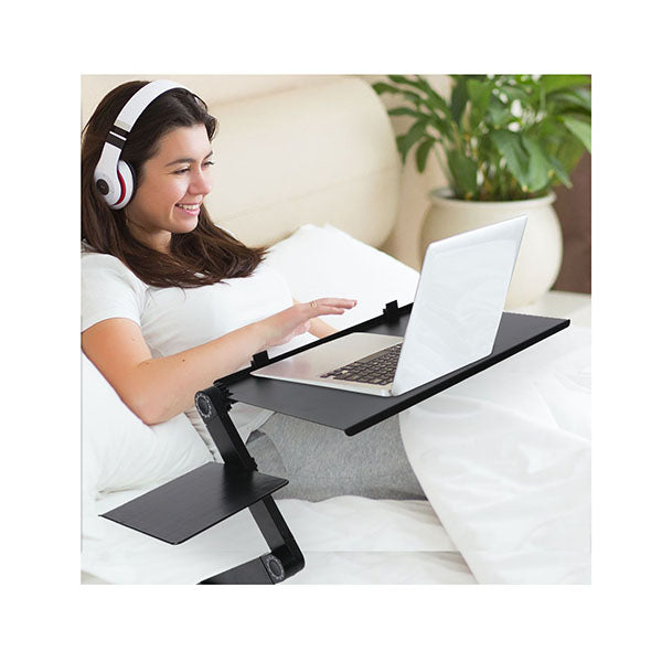Foldable Laptop Desk Adjustable Tray Stand Mouse Pad Cooling