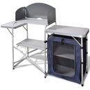 Foldable Aluminum Camping Kitchen Unit with Windshield