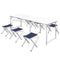 Foldable Aluminum Camping Table (180cm x 60cm) with 6 Stools