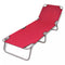 Foldable Sun Lounger With Adjustable Backrest - Red