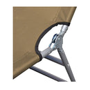 Foldable Sunlounger With Adjustable Backrest Grey