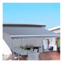Folding Arm Awning Outdoor Patio Retractable Pearl Grey
