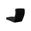 Folding Floor Chair Black Faux Leather