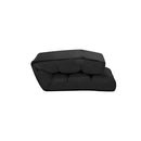 Folding Floor Chair Black Faux Leather