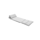 Folding Floor Chair Light Grey Microfibre