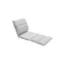 Folding Floor Chair Light Grey Microfibre