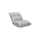 Folding Floor Chair Light Grey Microfibre