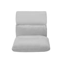 Folding Floor Chair Light Grey Microfibre