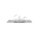Folding Floor Chair Light Grey Microfibre