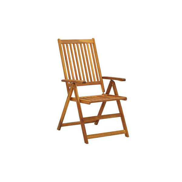 Folding Garden Chairs 3 Pcs With Cushions Solid Acacia Wood