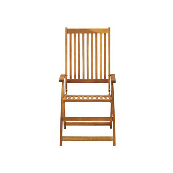 Folding Garden Chairs 3 Pcs With Cushions Solid Acacia Wood
