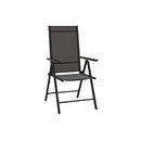 Folding Garden Chairs 6 Pcs Textilene Black