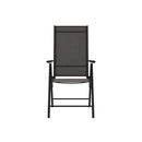 Folding Garden Chairs 6 Pcs Textilene Black