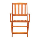 Folding Garden Chairs 8 Pcs Solid Eucalyptus Wood