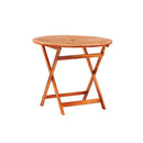 Folding Garden Table 90 X 75 Cm Solid Eucalyptus Wood