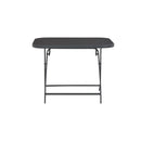 Folding Garden Table Grey 100 X 75 X 72 Cm Glass And Steel