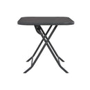 Folding Garden Table Grey 100 X 75 X 72 Cm Glass And Steel