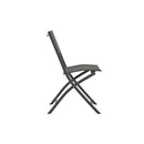 Folding Outdoor Chairs 4 Pcs Grey Steel And Textilene