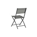 Folding Outdoor Chairs 4 Pcs Grey Steel And Textilene