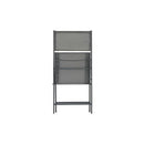 Folding Outdoor Chairs 4 Pcs Grey Steel And Textilene