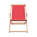 Fabric And Wooden Frame Folding Beach Chair