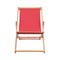 Fabric And Wooden Frame Folding Beach Chair