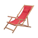 Folding Beach Chair Fabric And Wooden Frame