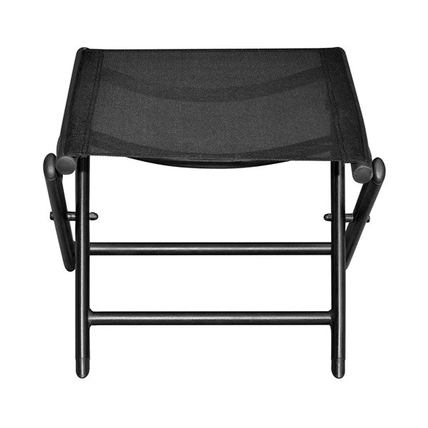 Folding Footstool Aluminum Black