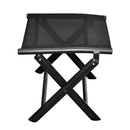 Folding Footstool Aluminum Black