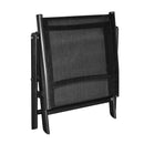 Folding Footstool Aluminum Black