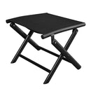 Folding Footstool Aluminum Black