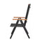 Folding Garden Chairs 4 Pcs Aluminum And Textilene Black