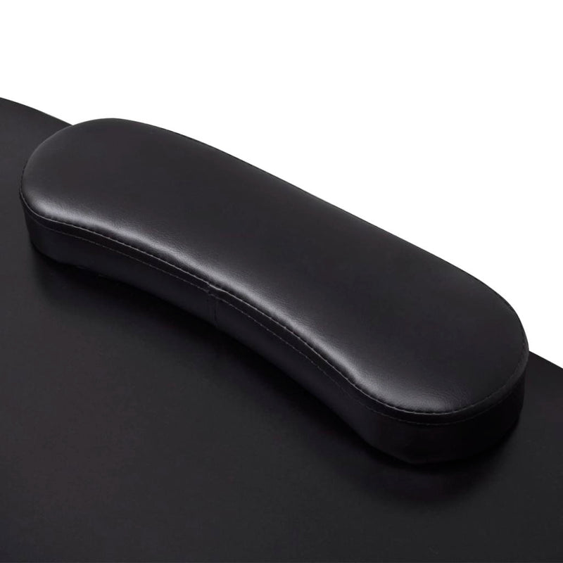 Folding Manicure Nail Table with Castors - Black