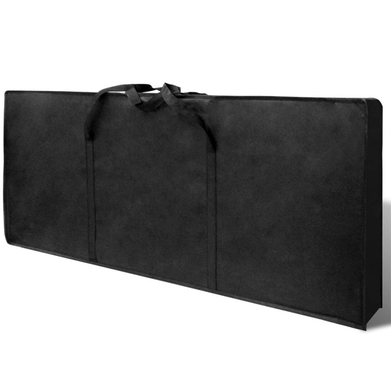 Folding Manicure Nail Table with Castors - Black