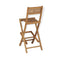 Folding Outdoor Bar Stools 2 Pcs Solid Teak Wood