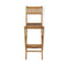 Folding Outdoor Bar Stools 2 Pcs Solid Teak Wood