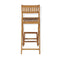 Folding Outdoor Bar Stools 2 Pcs Solid Teak Wood