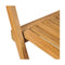 Folding Outdoor Bar Stools 2 Pcs Solid Teak Wood
