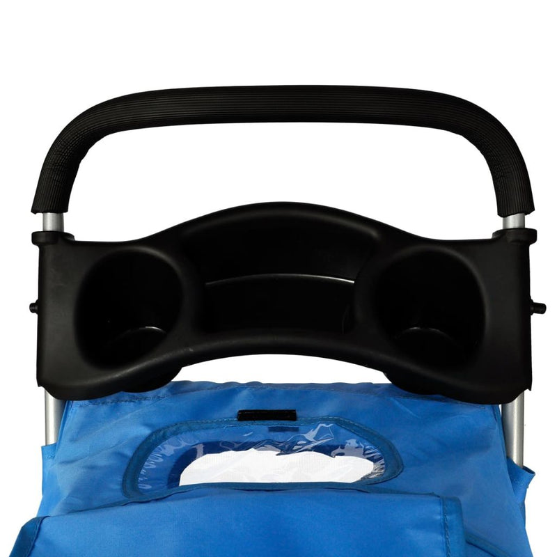 Folding Pet Stroller Travel Carrier For Dog / Cat - Blue