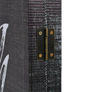 Folding Room Divider 228x170cm Black and White Feathers