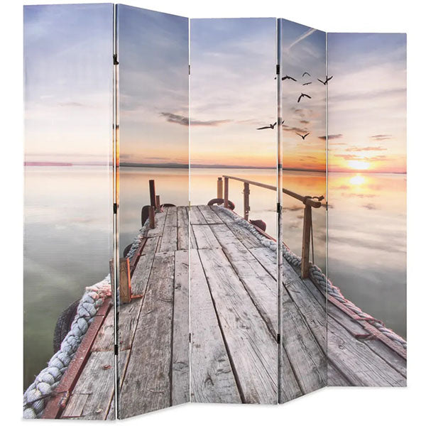 Folding Room Divider 200x170cm Lake