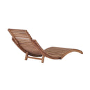 Folding Sun Lounger Solid Teak Wood