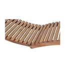 Folding Sun Lounger Solid Teak Wood