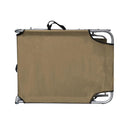 Folding Sun Lounger With Canopy Steel