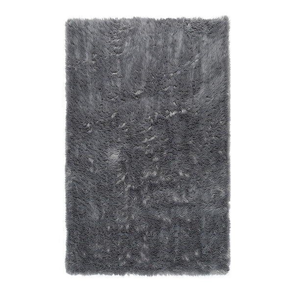 Foxy Silver Grey Shag Rug 160Cm X 230Cm